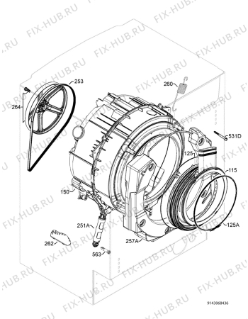 Взрыв-схема стиральной машины Electrolux WTGL3VI200 - Схема узла Functional parts 267